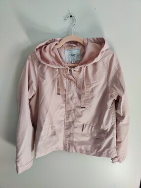 ONLY Women's Light Pink Hooded Jacket